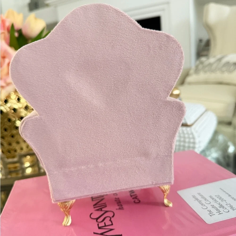 New Velvet Pink Arm Chair Jewelry Box
